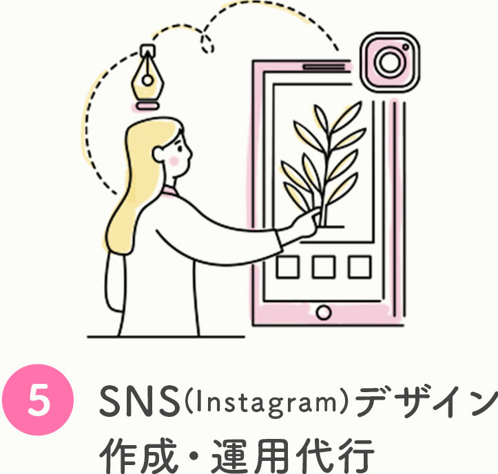 5. SNS(Instagram)デザイン作成・運用代行
